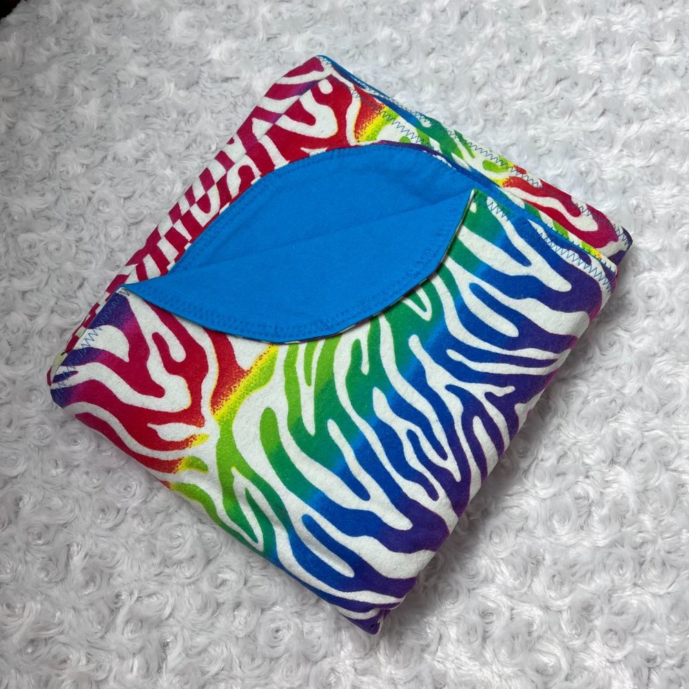 Zebra striped Flannel Baby Blanket